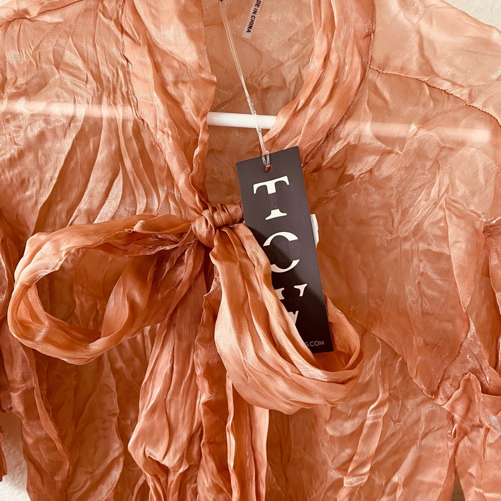 TOV blouse neckline in V